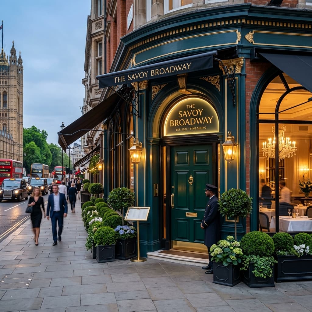 Broadway restaurant entrance