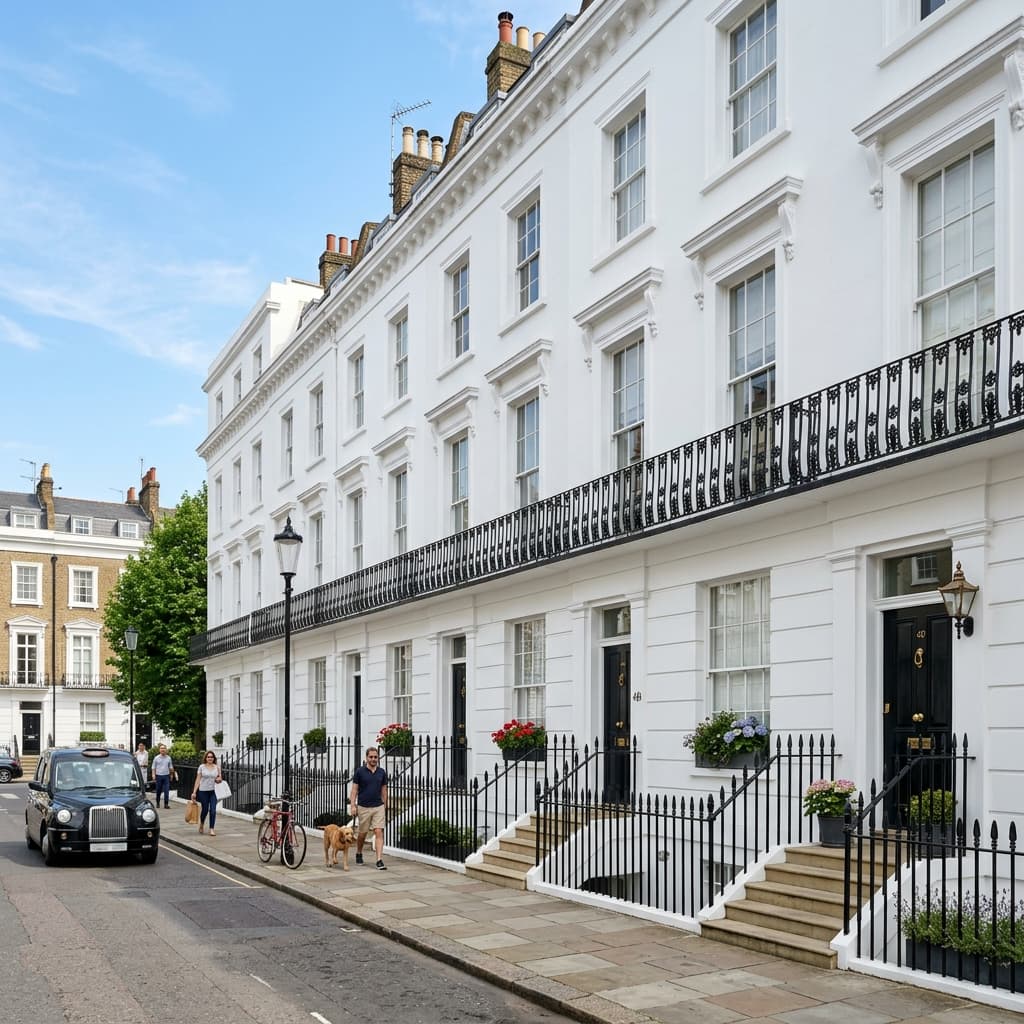 Pimlico stucco terrace